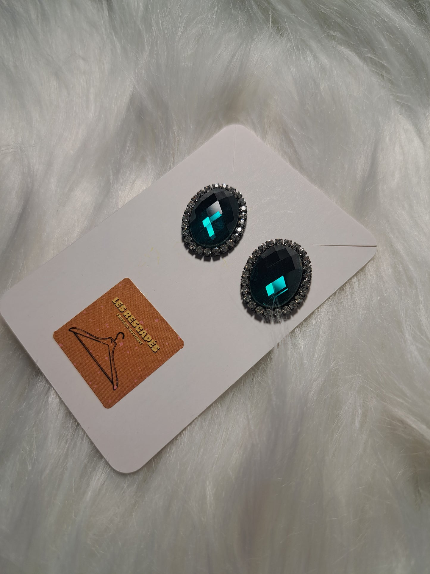Boucles d'oreilles vertes émeraudes