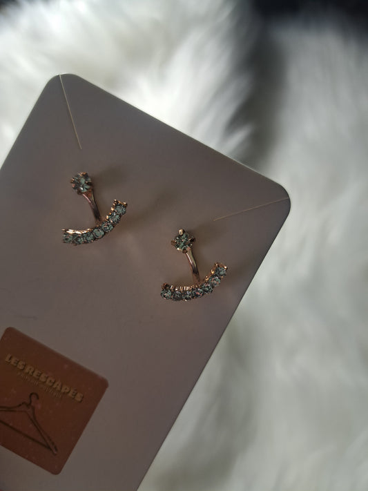 Boucles d'oreilles avec faux diamants