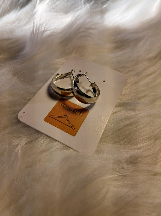 Boucles d'oreilles rondes couleur argent