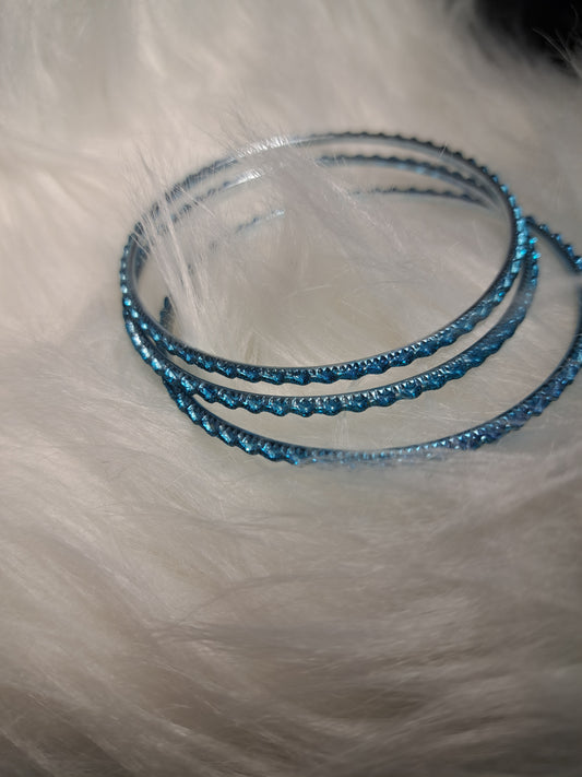 Trio de bracelets bleus