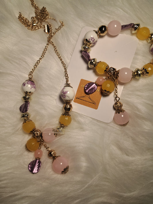 Duo collier et bracelet style pandora