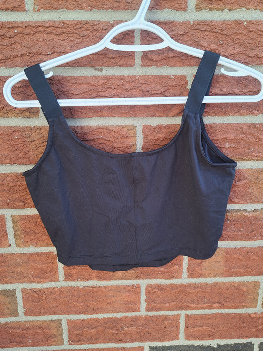 Camisole-Top de sport noir court
