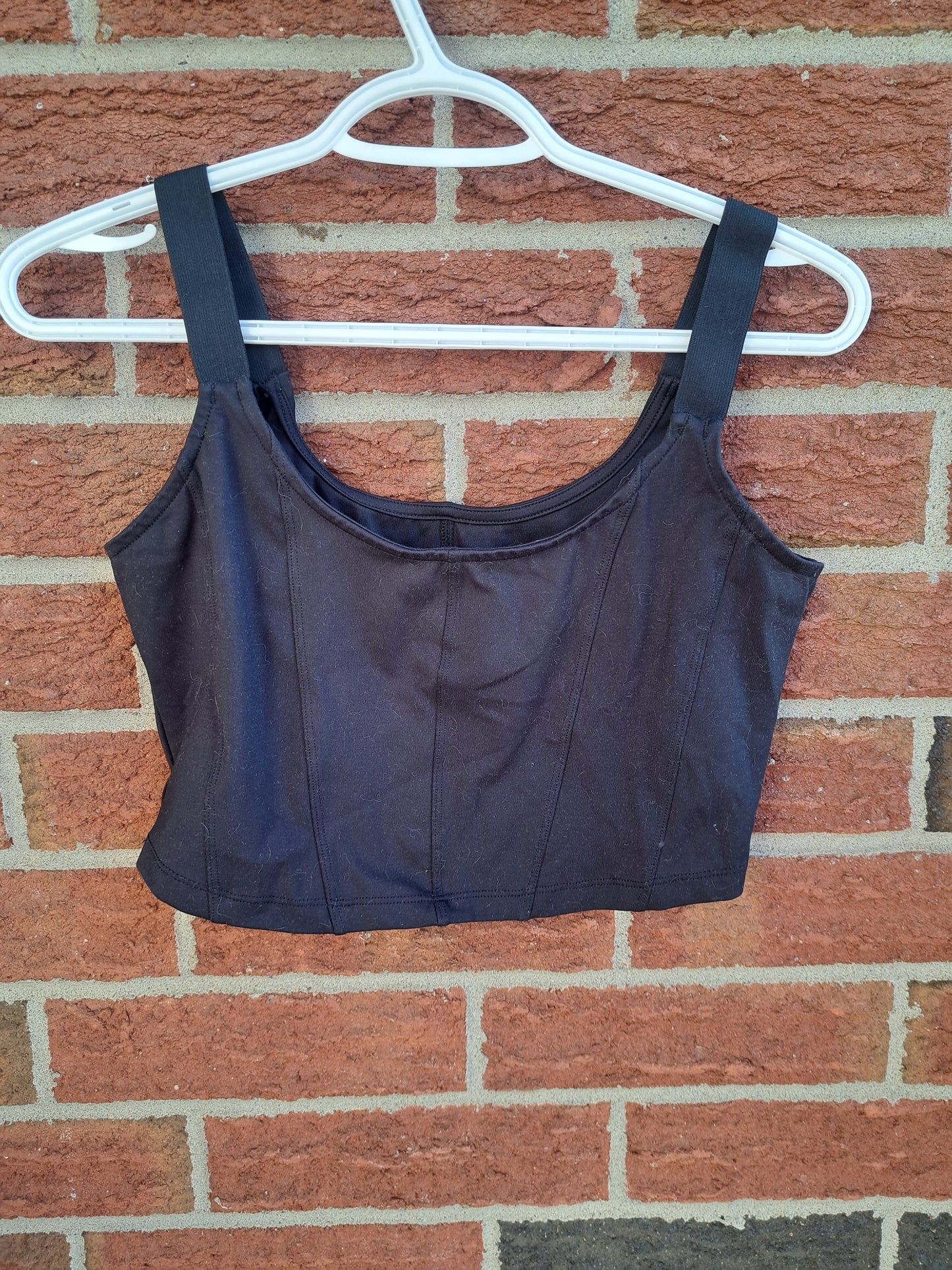 Camisole-Top de sport noir court
