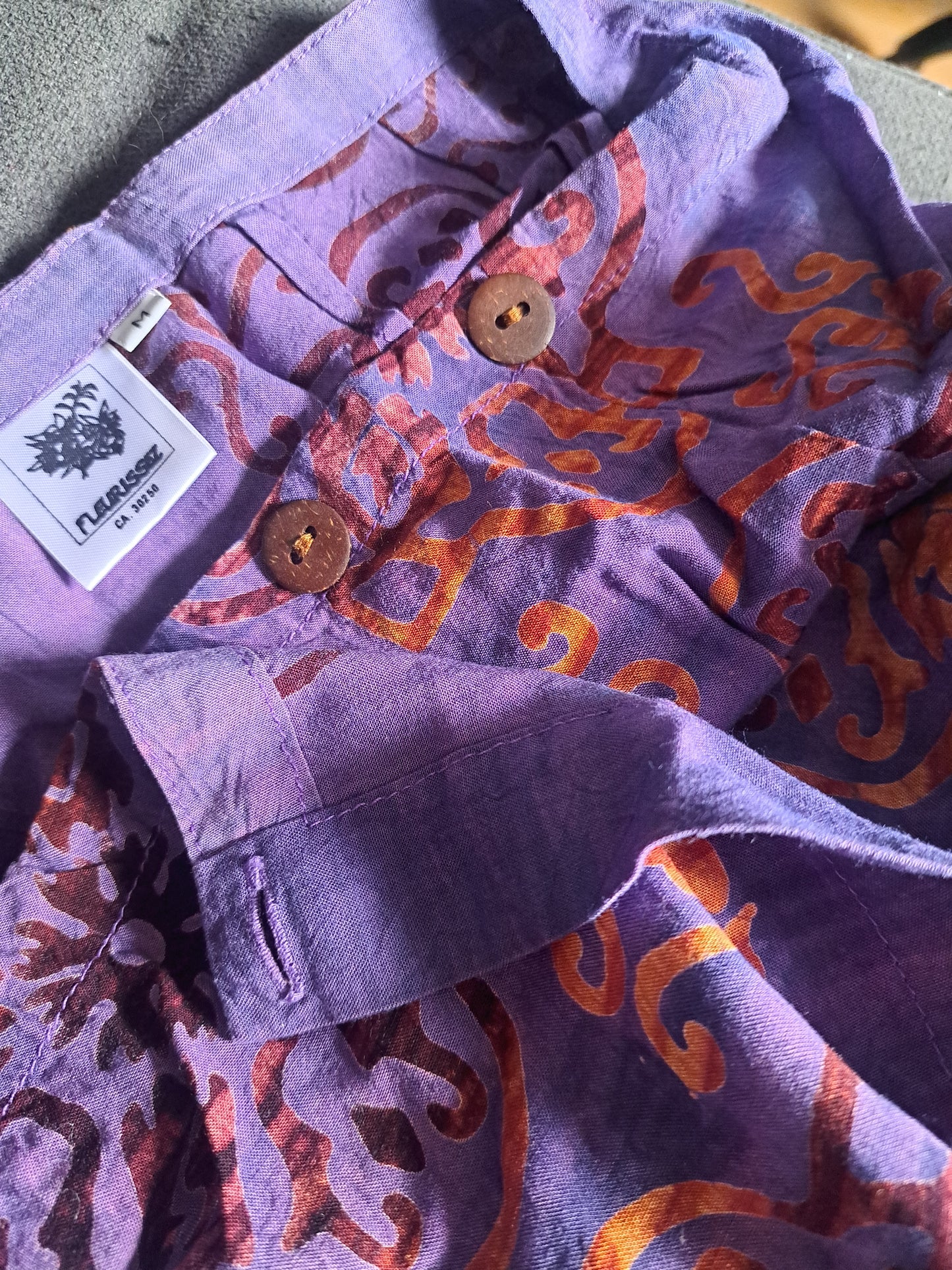 Jupe mi-longue mauve ajustable