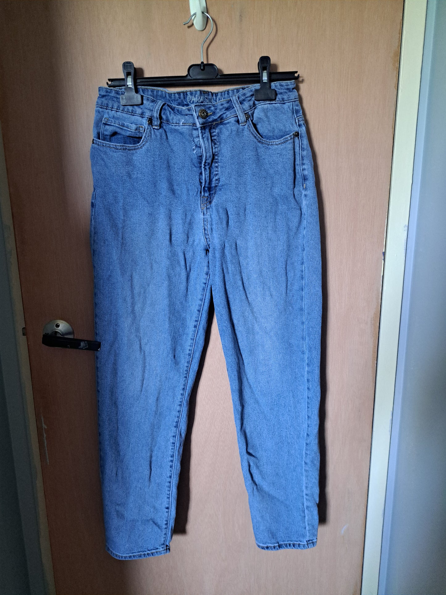 Pantalon jeans bleu parasuco style Mom-jeans
