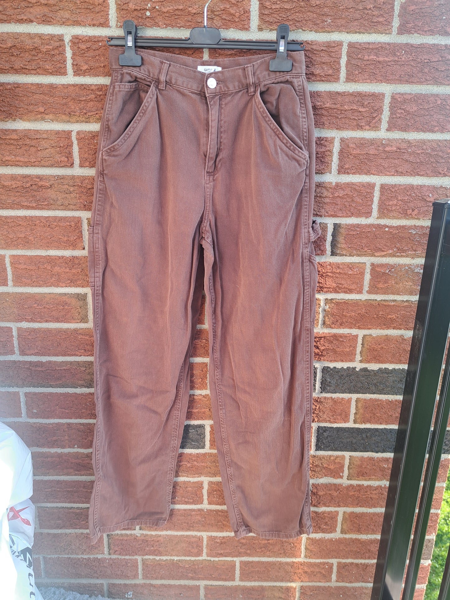 Pantalon brun-orangé en jeans Garage