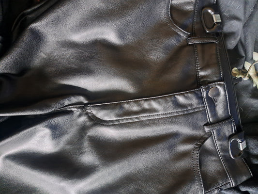 Pantalons en cuir avec poches