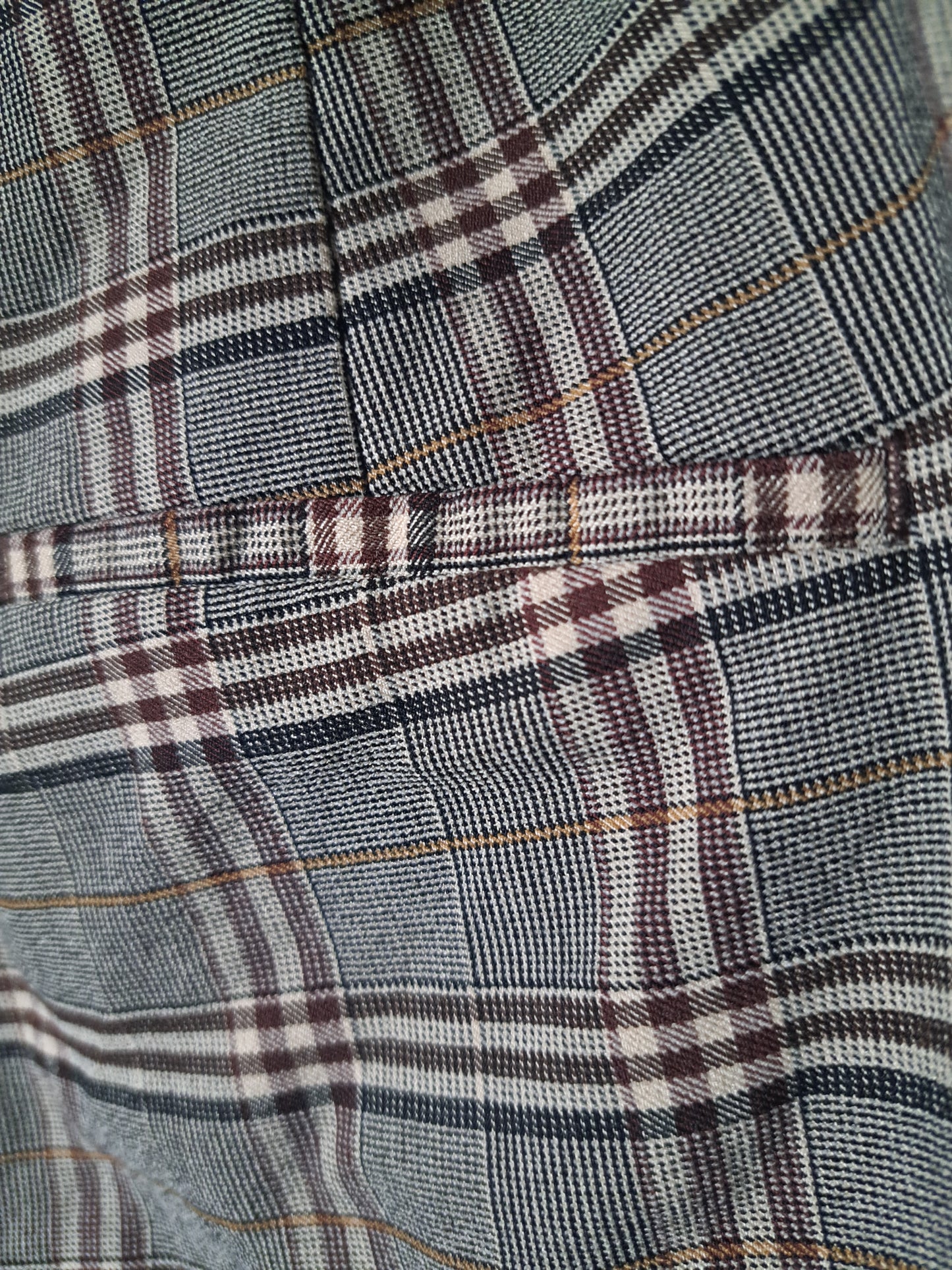 Pantalon à carreaux beige