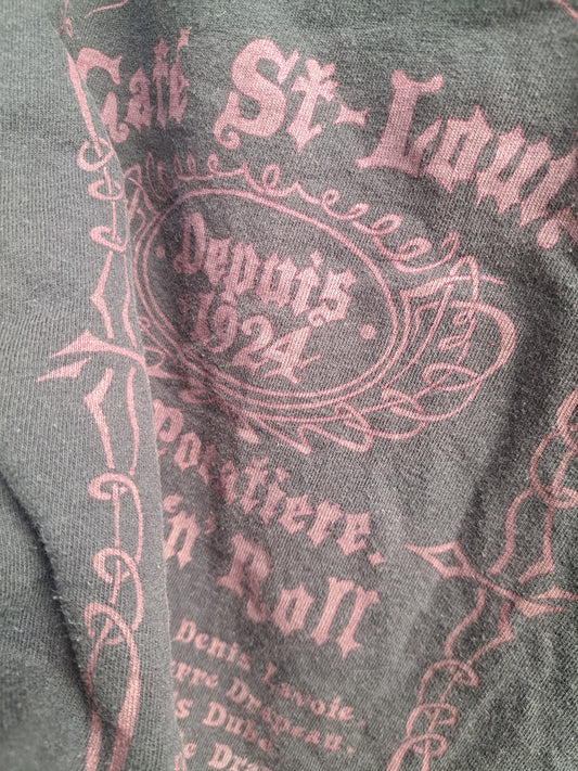 Camisole noire avec logo rouge café st-louis