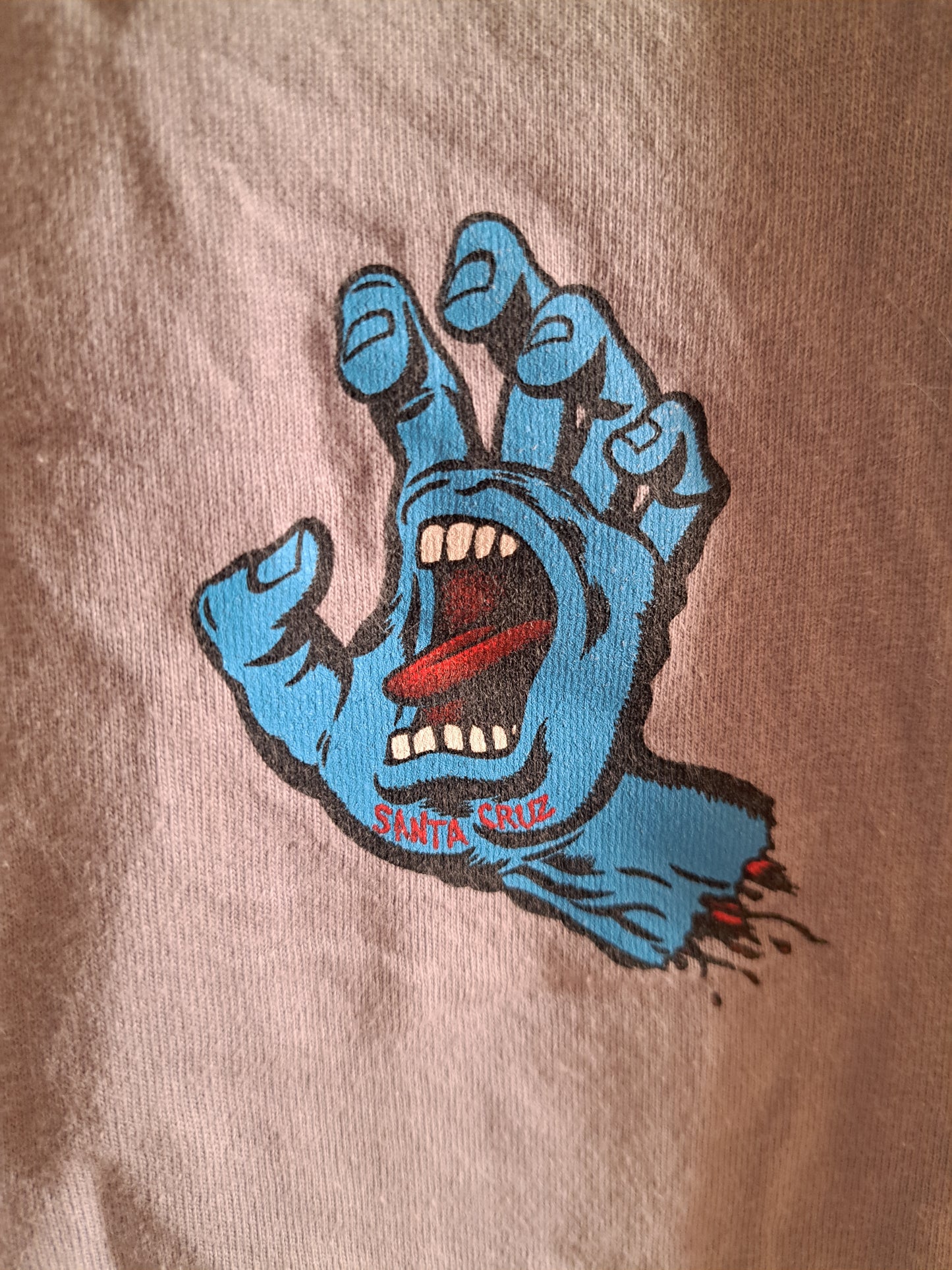 T-shirt Lilas Santa cruz main bleu