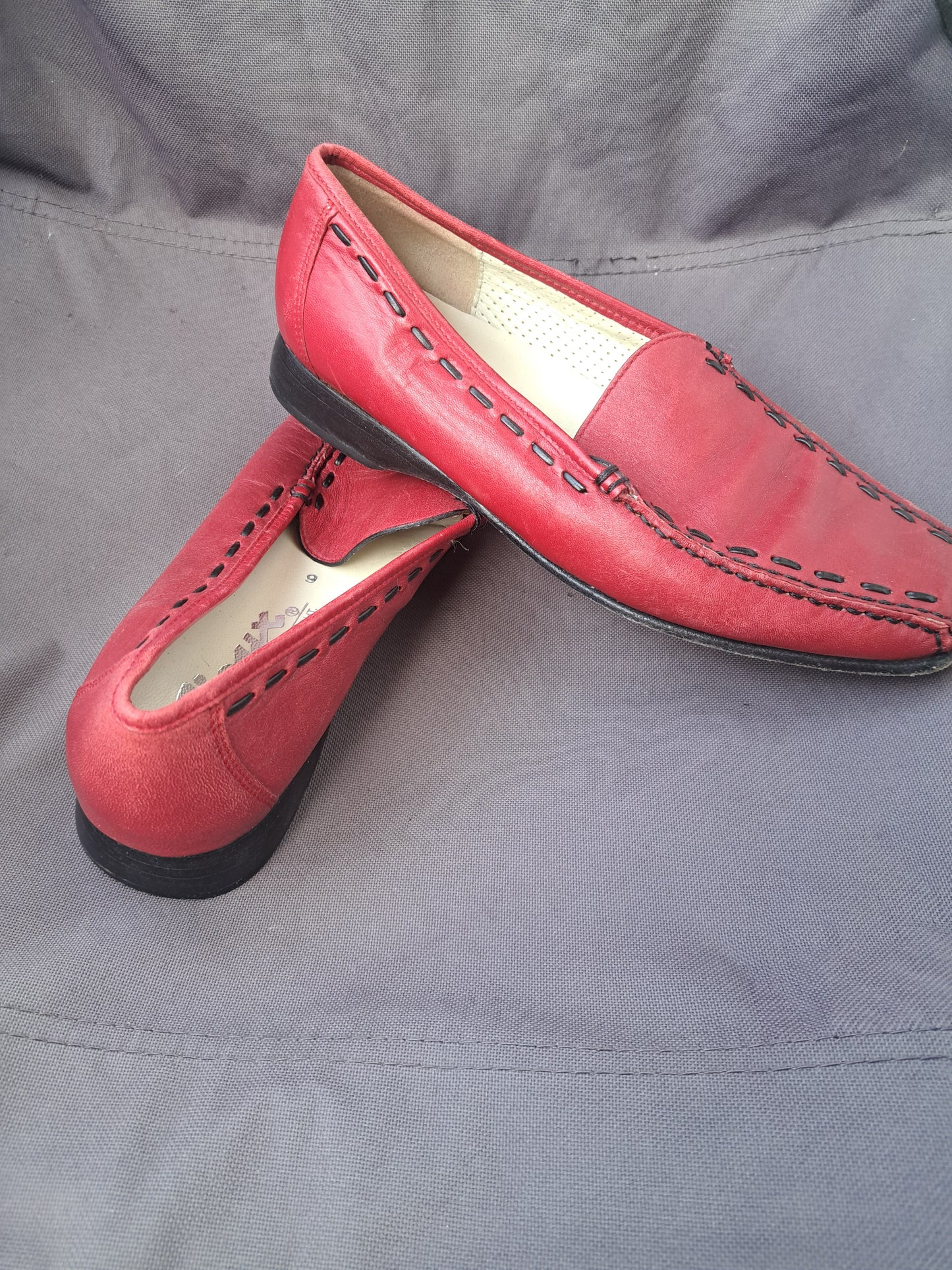Mocassin rouge pour femme