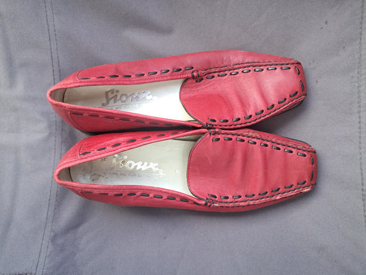 Mocassin rouge pour femme