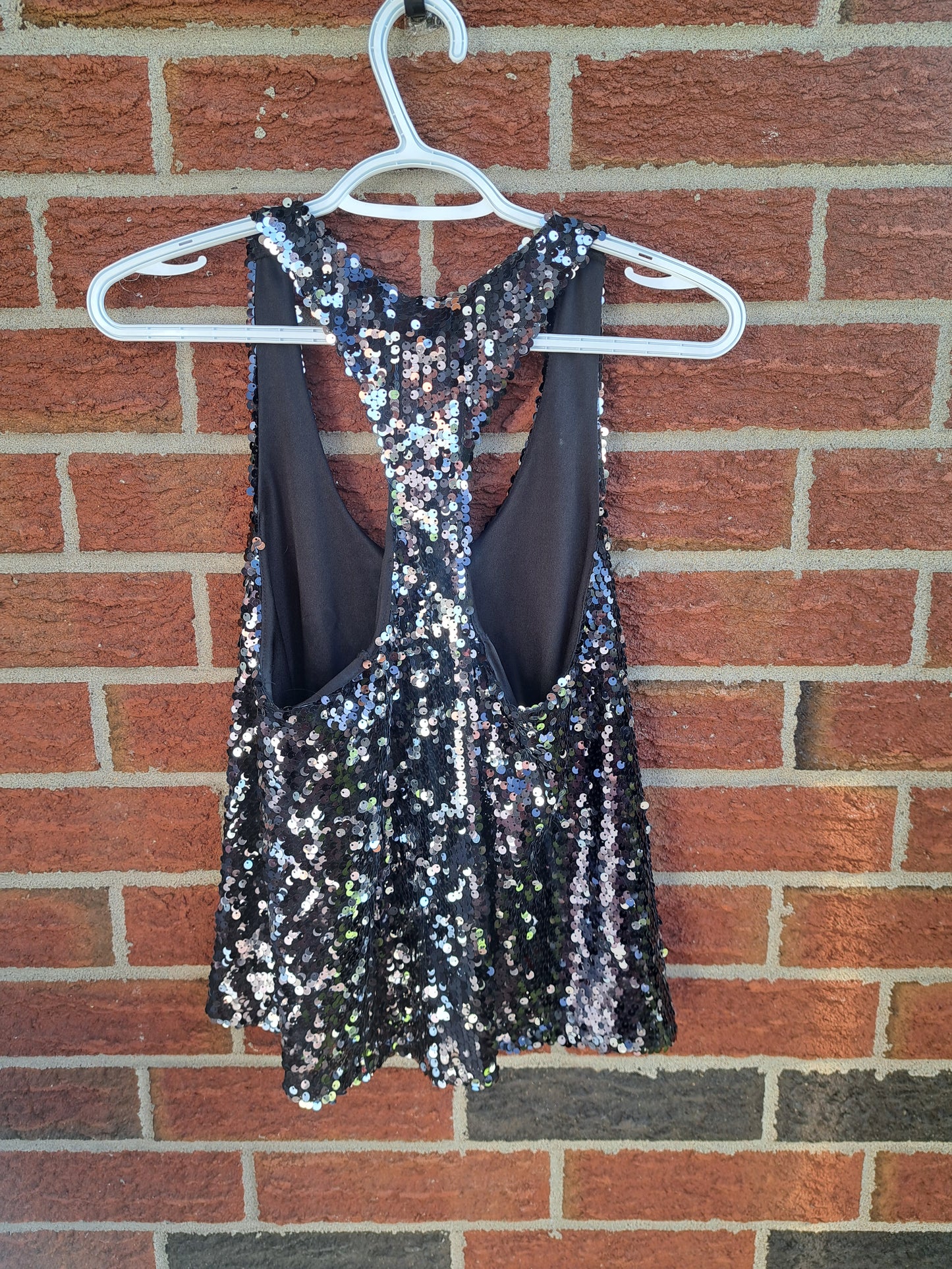 Camisole à paillettes noire
