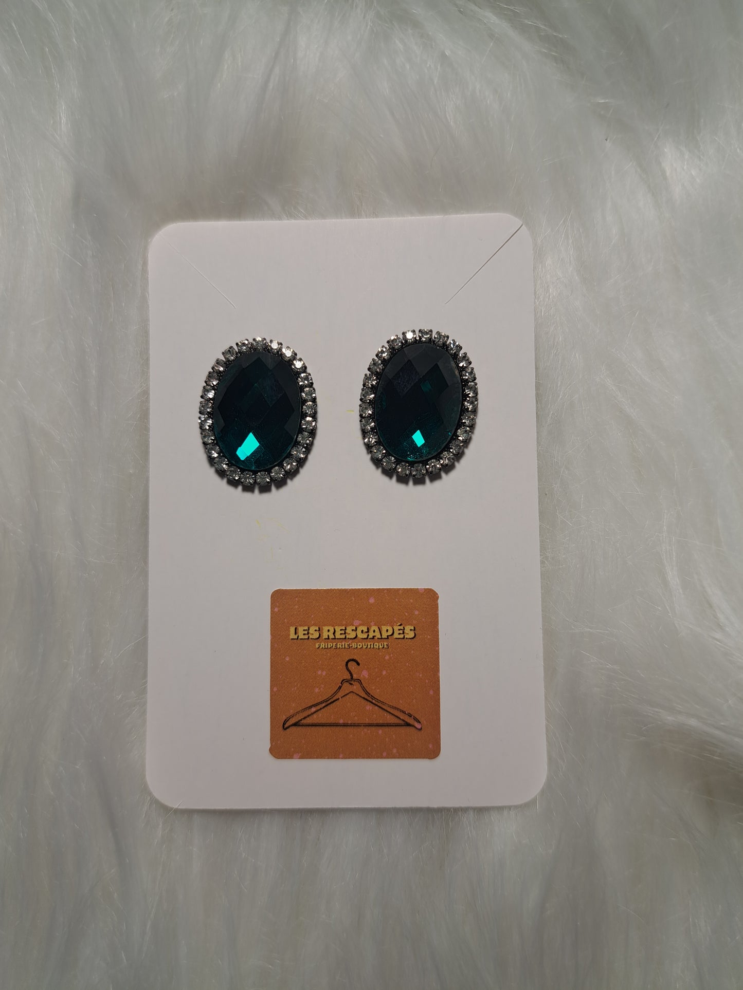 Boucles d'oreilles vertes émeraudes