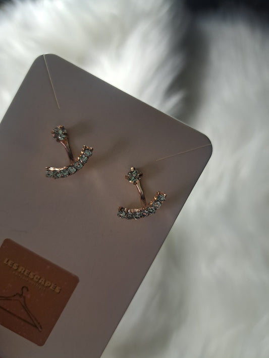 Boucles d'oreilles avec faux diamants