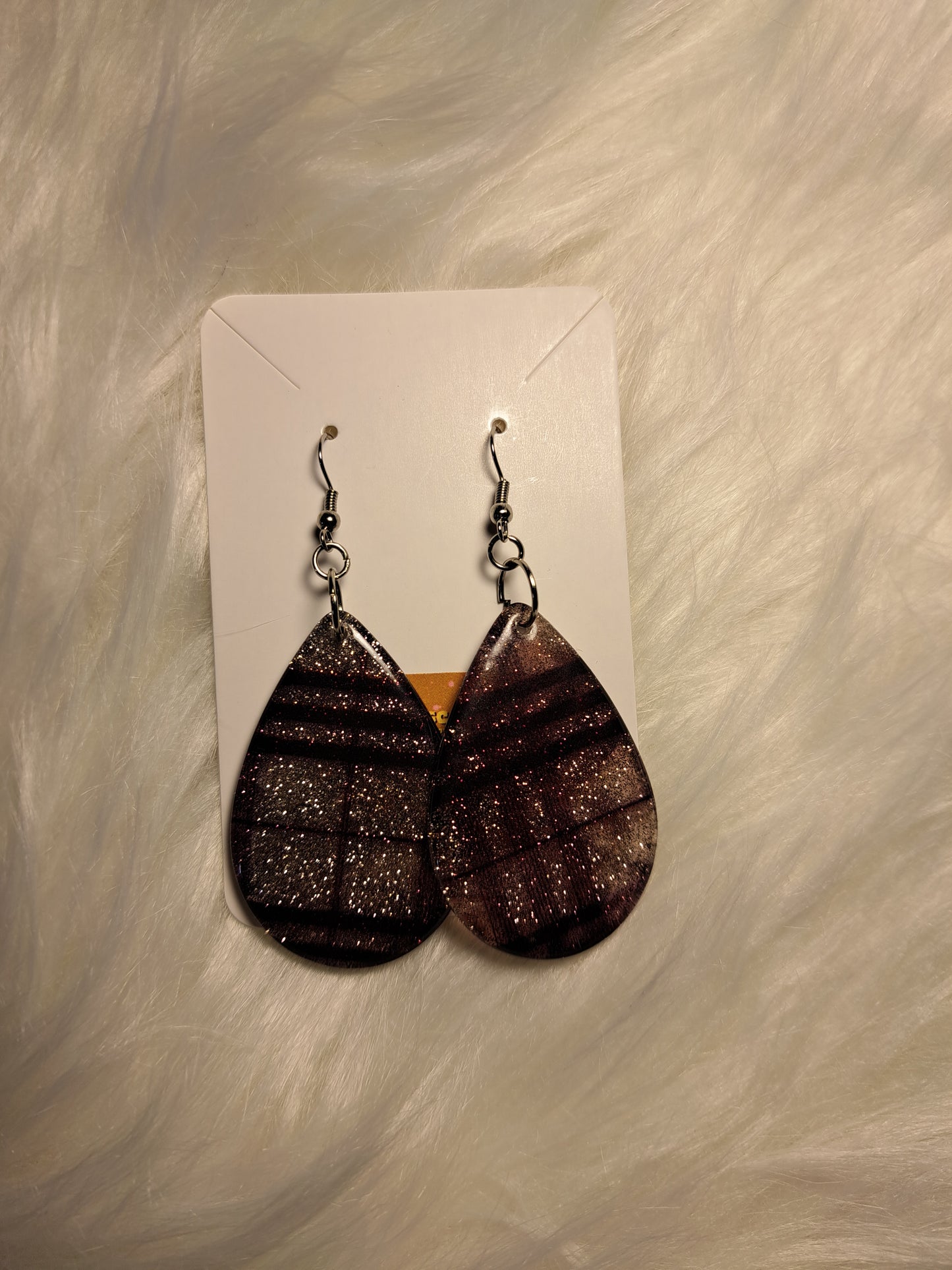 Boucles d'oreilles mauves ovales