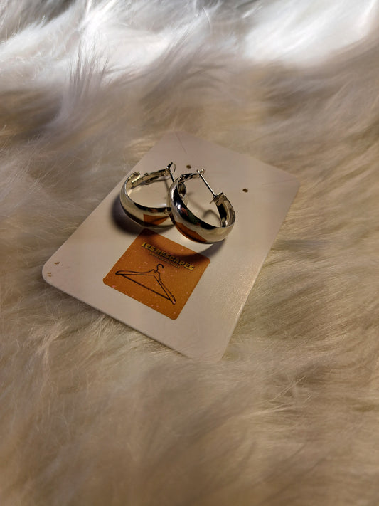 Boucles d'oreilles rondes couleur argent