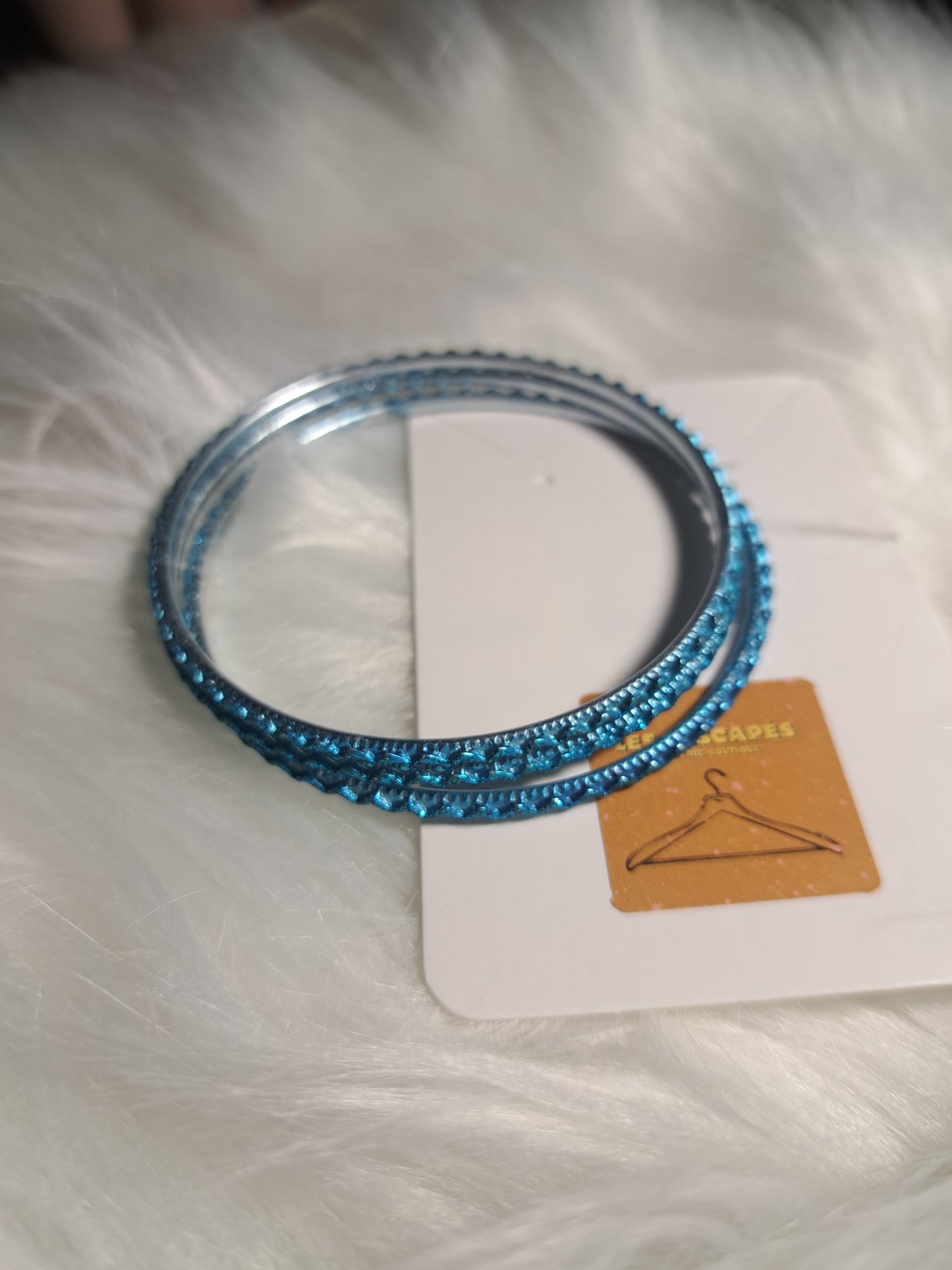 Trio de bracelets bleus