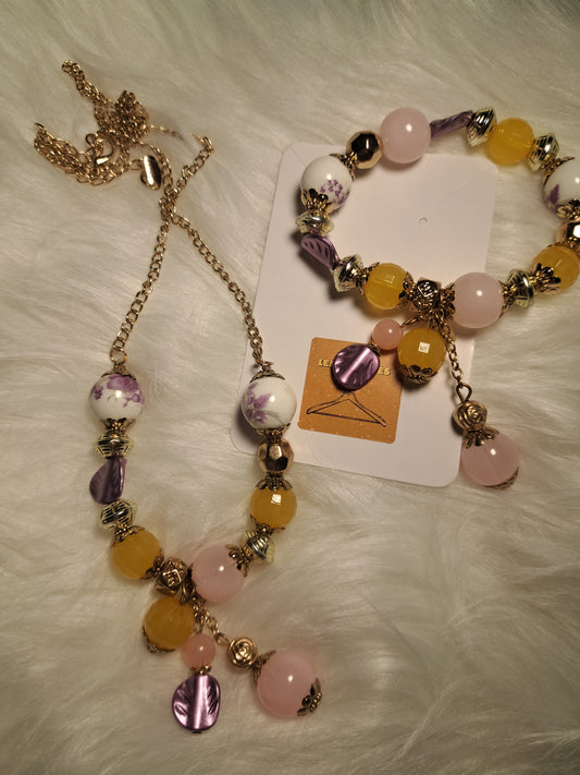 Duo collier et bracelet style pandora