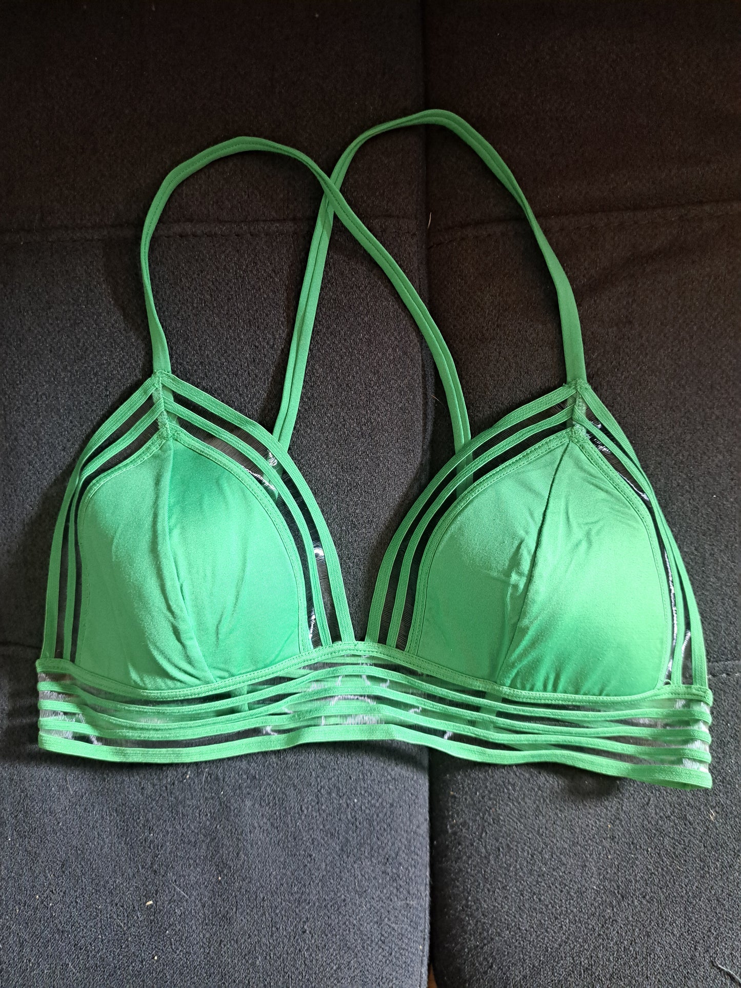 Haut style bralette vert