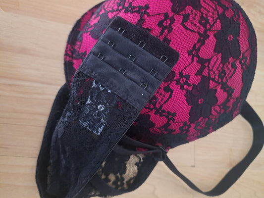 Soutien gorge rose et noir