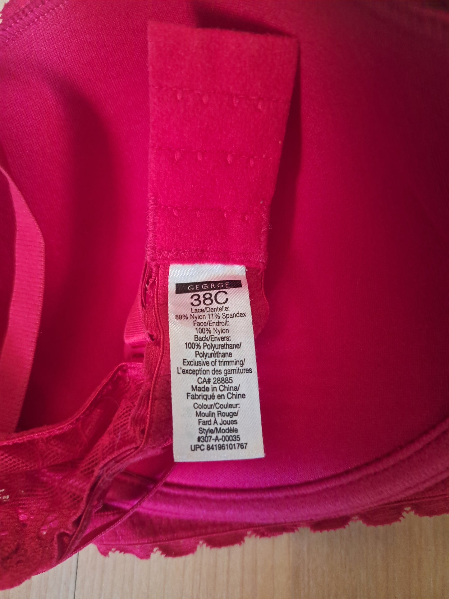 Soutien gorge rouge 38C