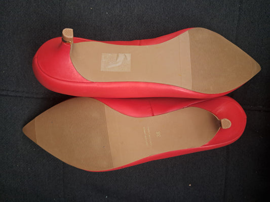 Chaussures roses saumons à petits talons