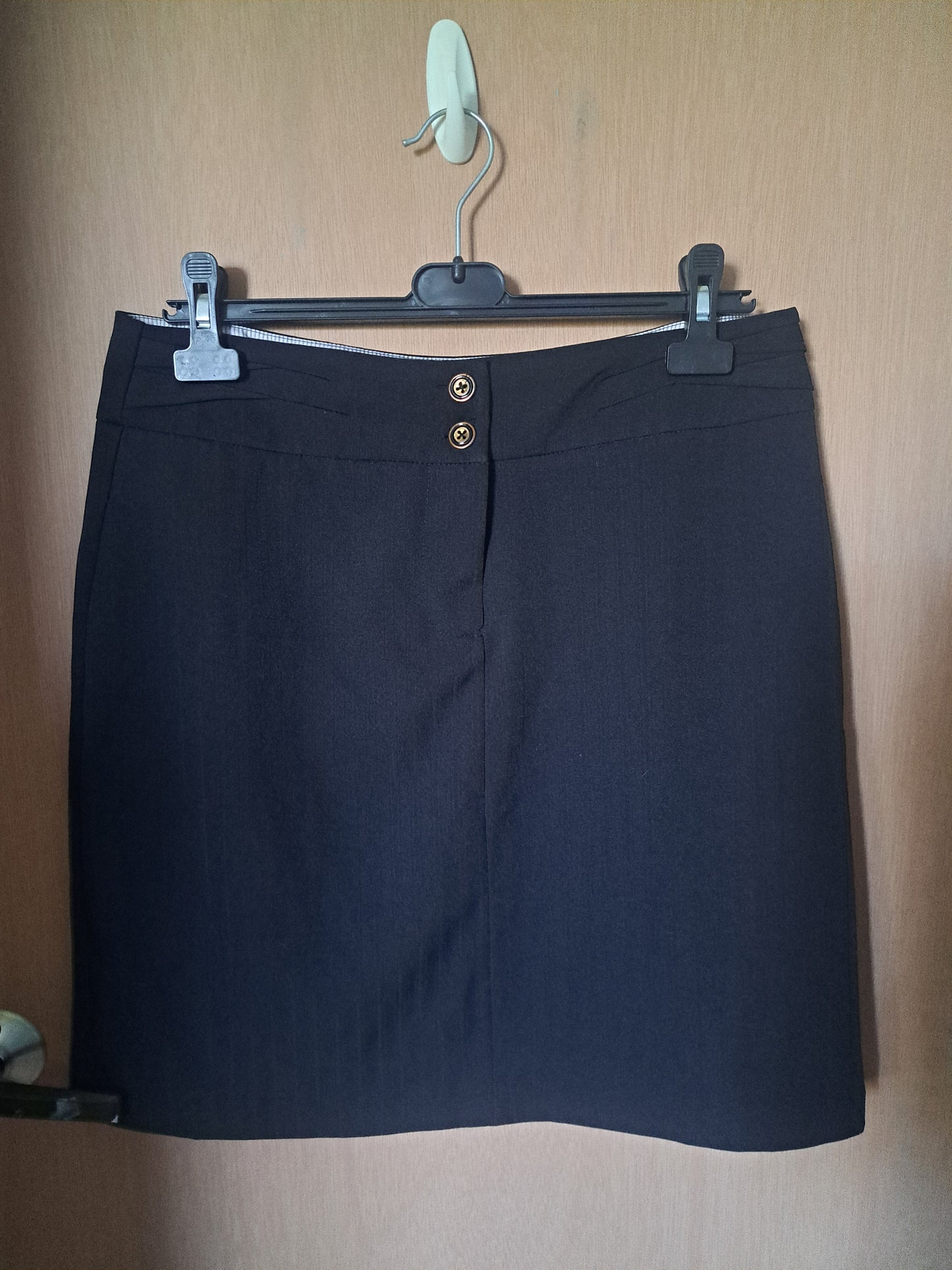 Jupe professionnelle noire lignée