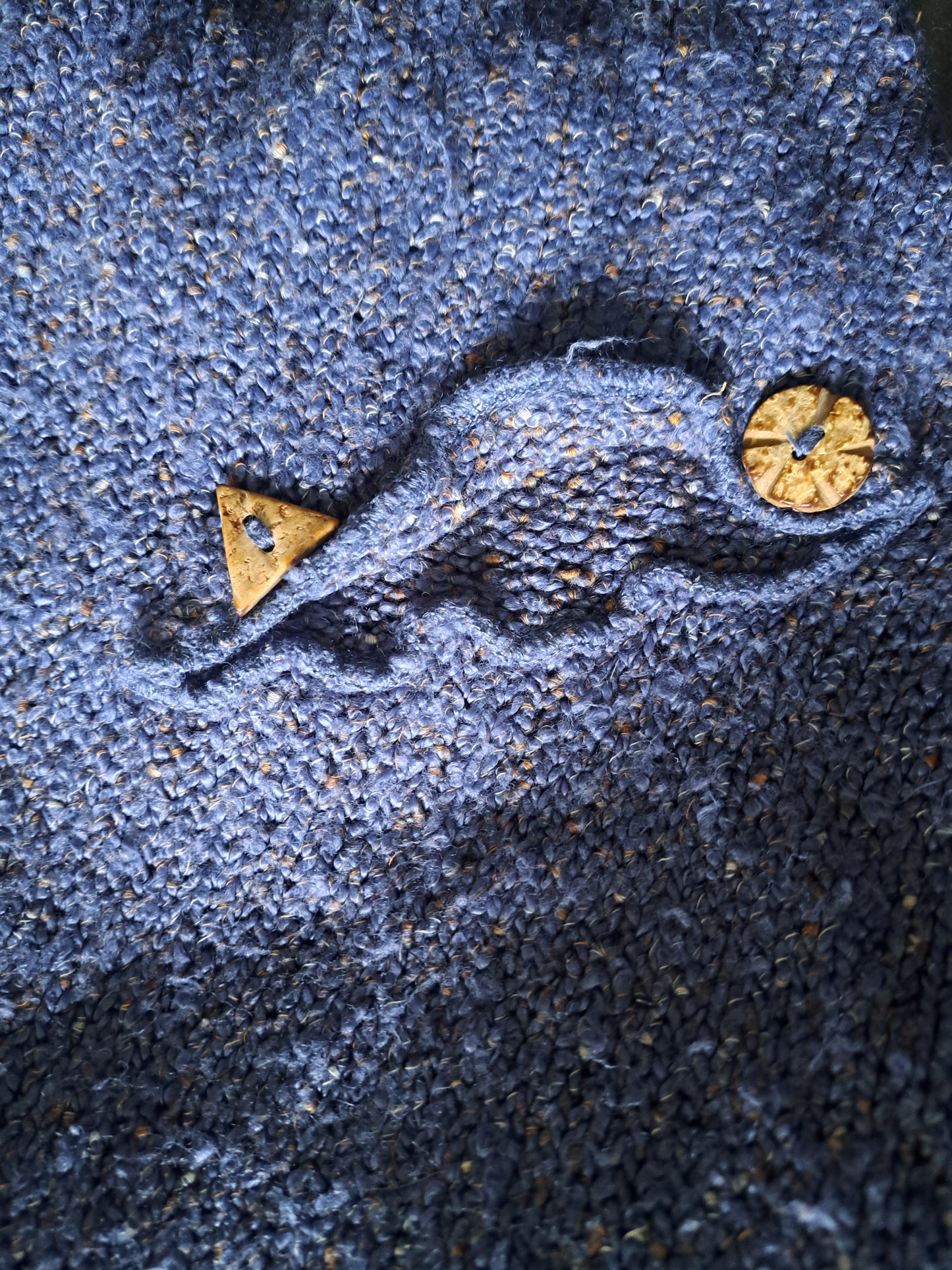 Chandail de laine gris-bleu à manches longues