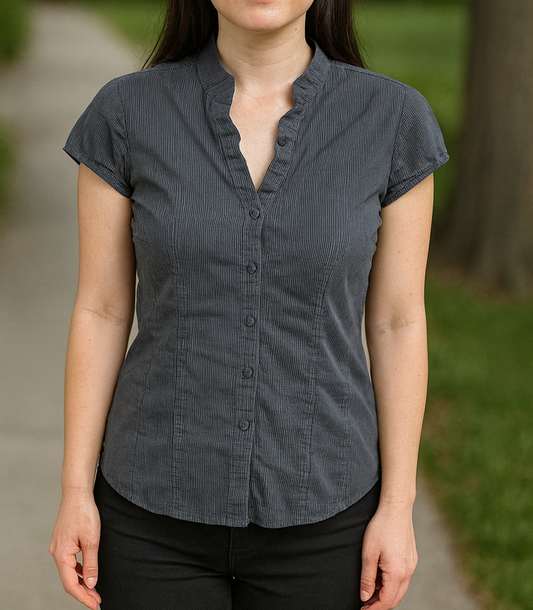 Chemise grise foncée lignée dynamite