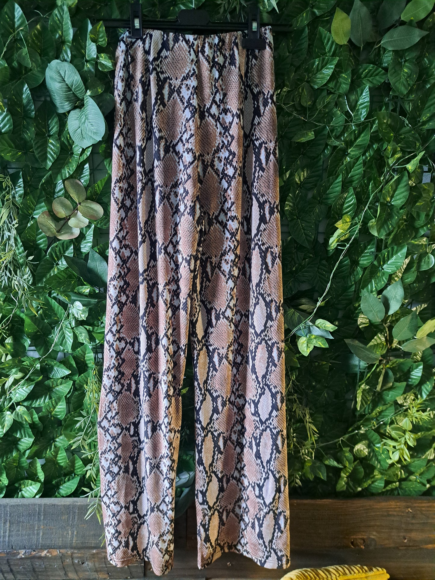 Pantalons long léopard avec ceinture