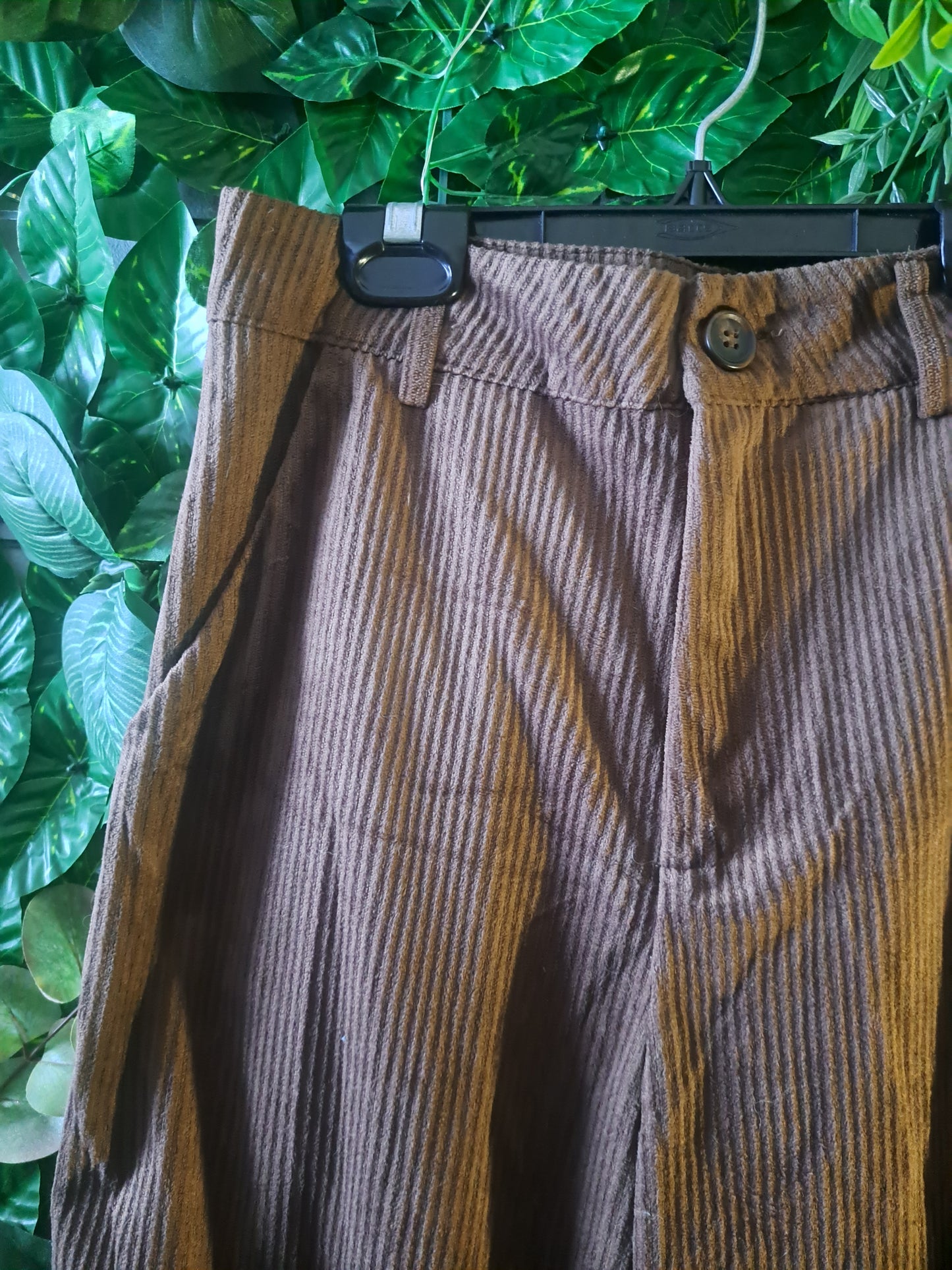 Pantalon brun style velours