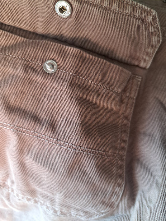 Pantalon brun-beige en jeans