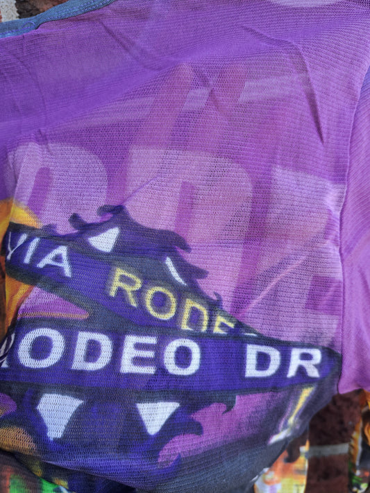 Chandail mauve transparent