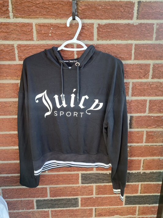 Chandail à manches longues avec capuche noire Juicy Sport