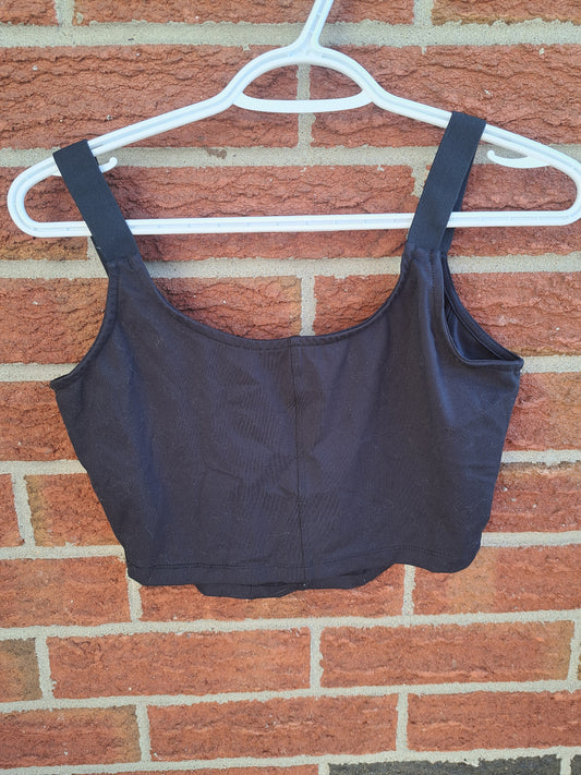 Camisole-Top de sport noir court