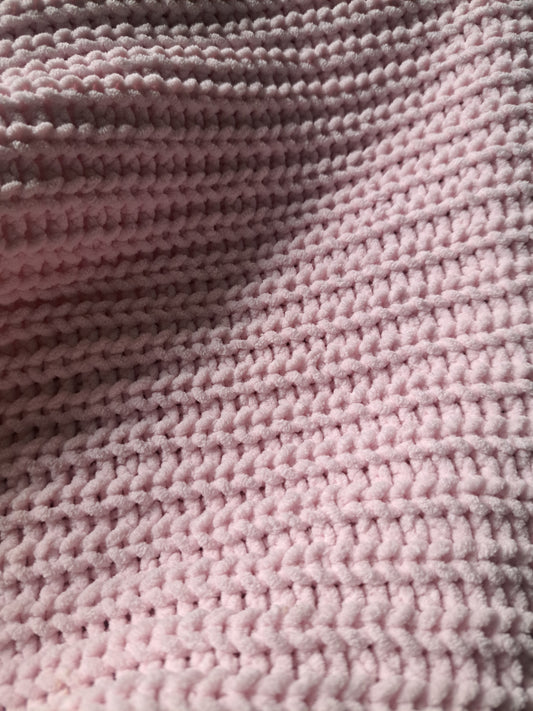 Chandail à manche longue style tricot rose