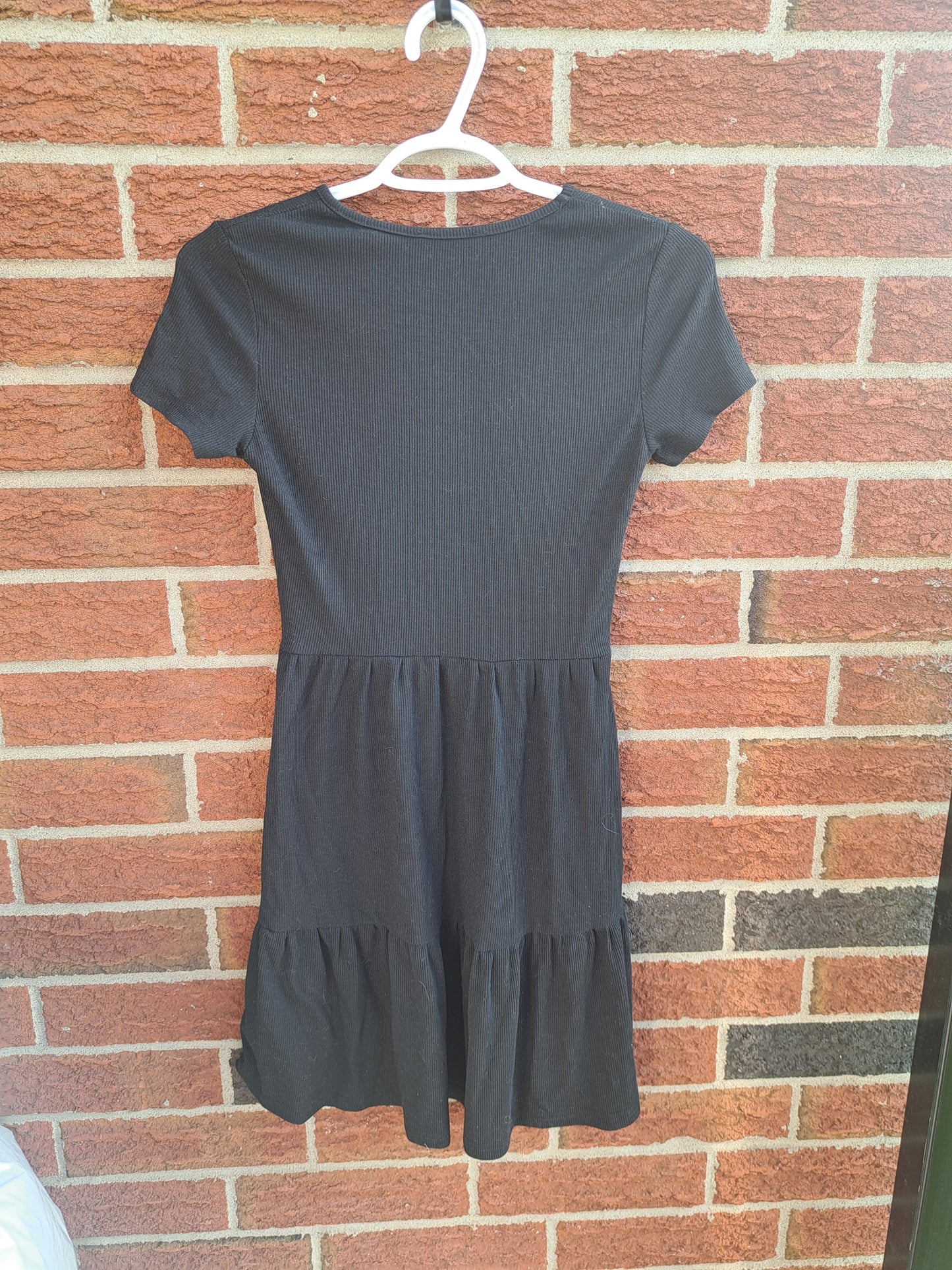 Robe noire manches courtes Shein