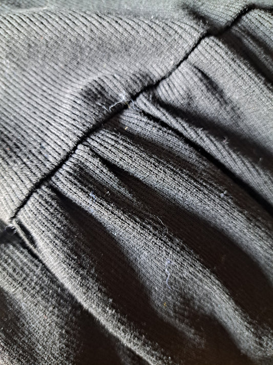 Robe noire manches courtes Shein