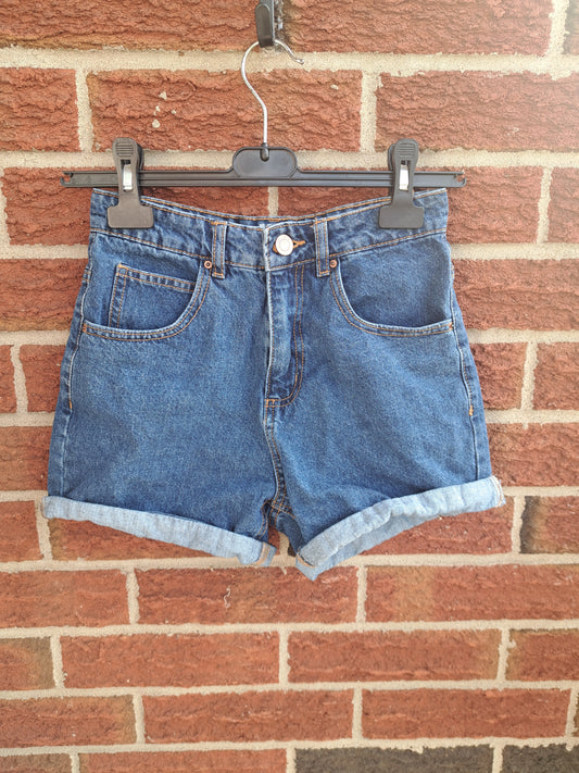Short en jeans vintage mom-jeans taille haute