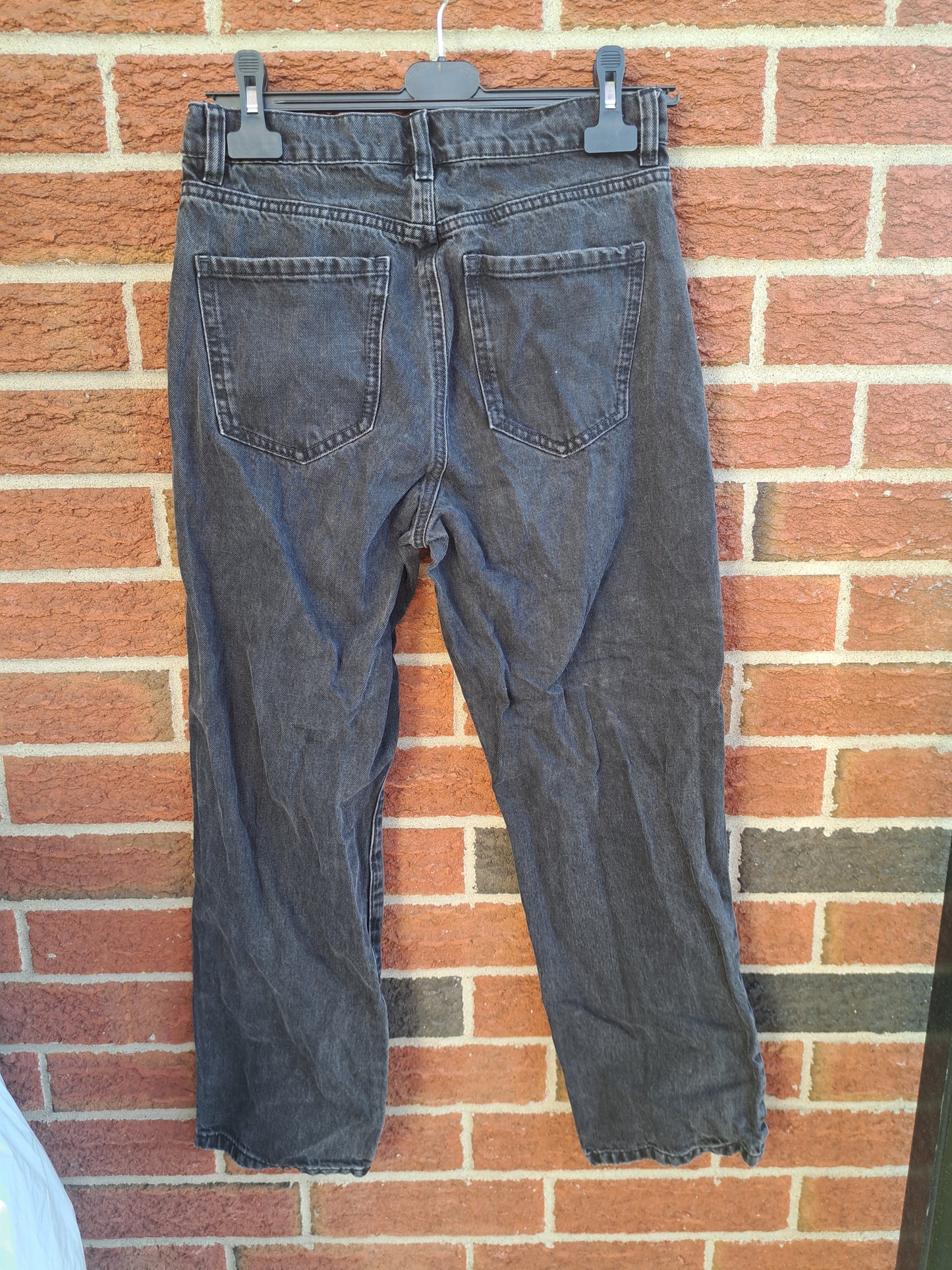 Jeans noir troué coupe droite vintage