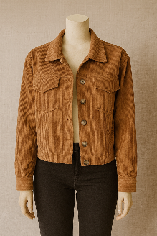 Veste orange avec boutons