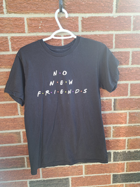 T-shirt noir No new friends
