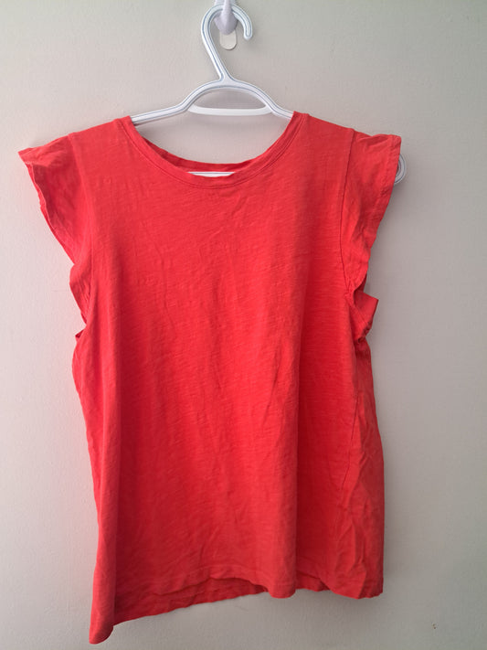 Chandail manche courte rouge bio