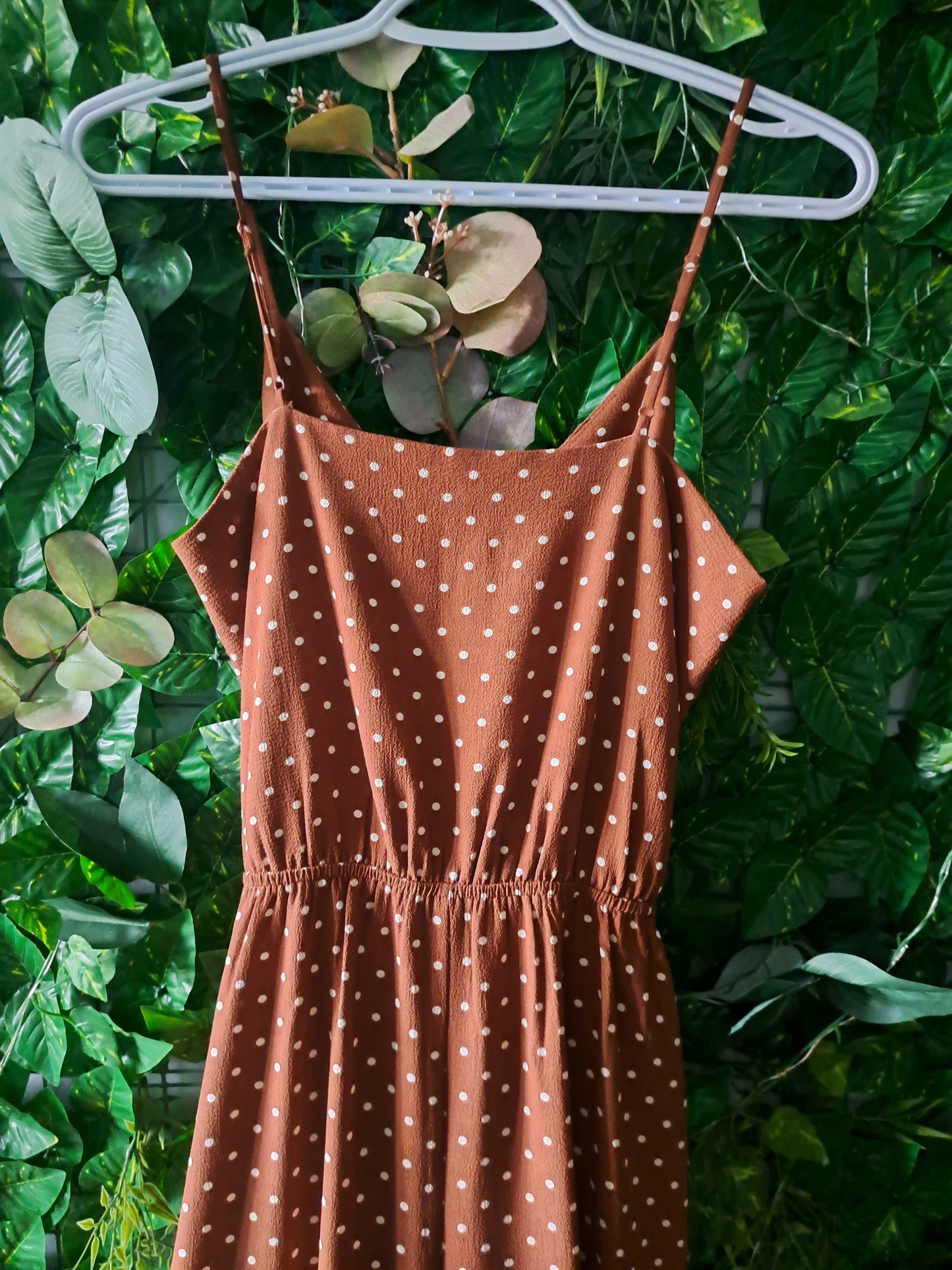 One-piece brun à pois
