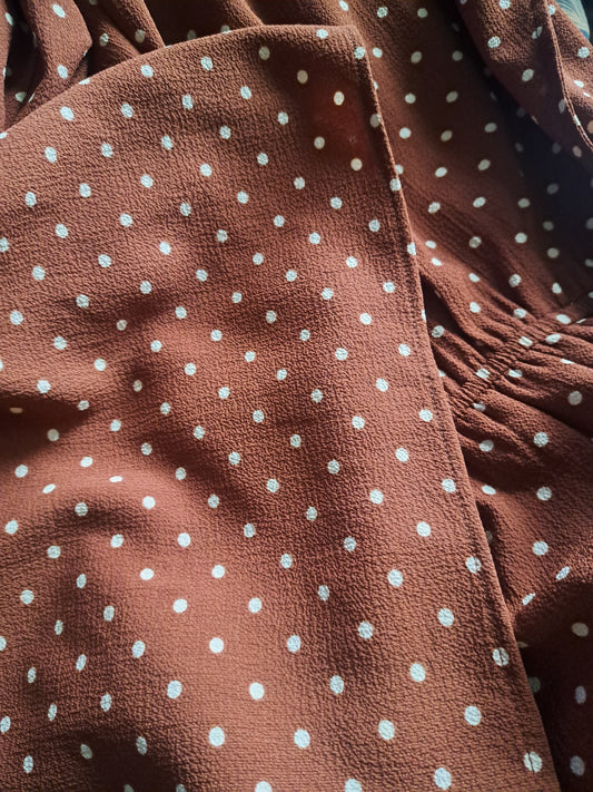 One-piece brun à pois