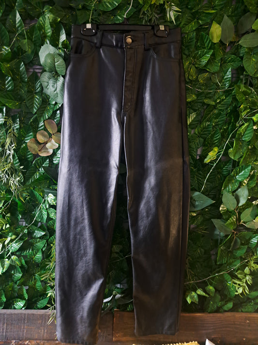 Pantalons en cuir avec poches