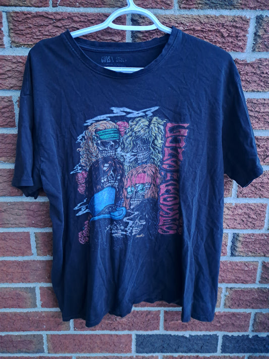 T-shirt noir Guns and roses usé