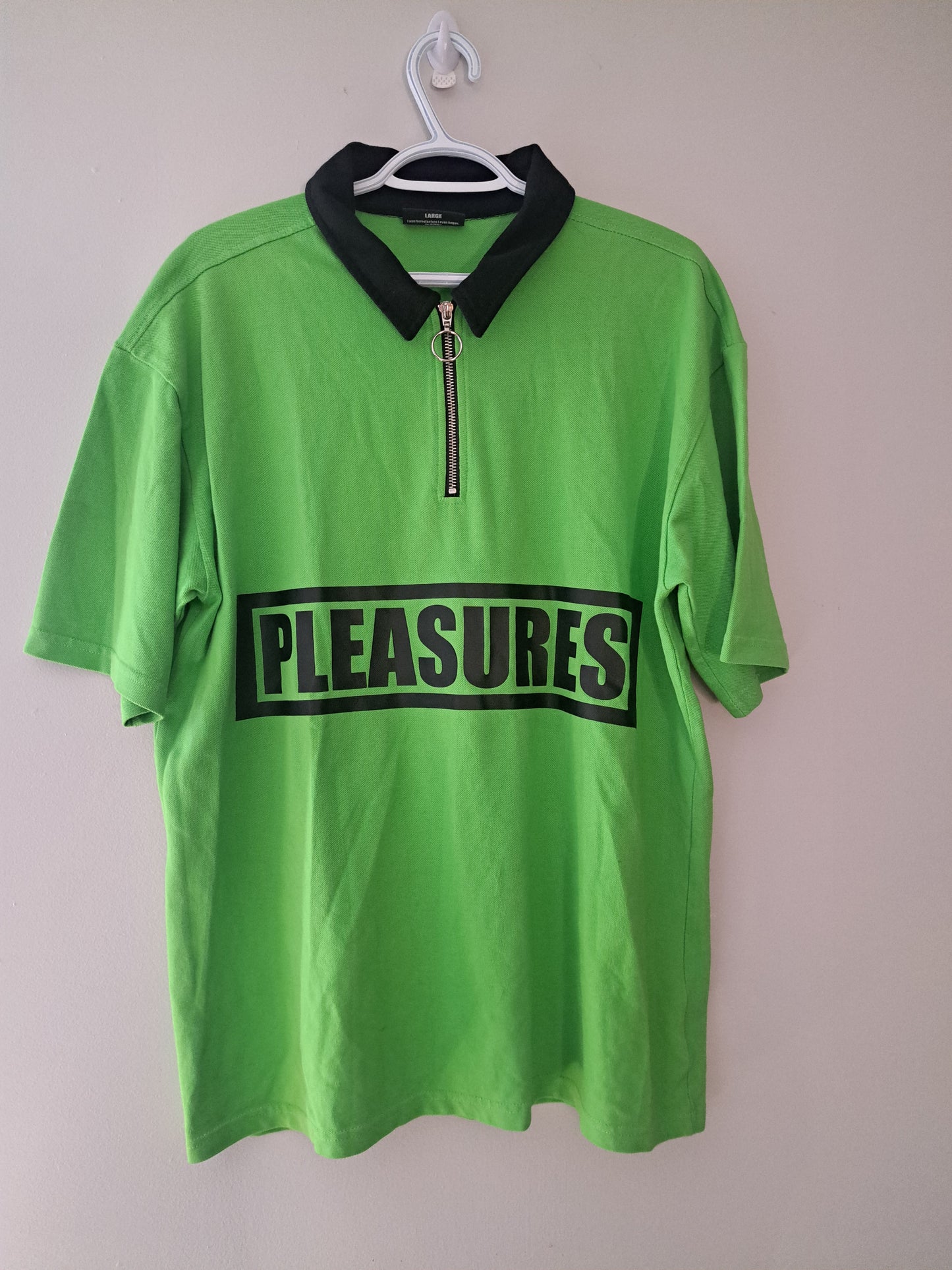 T-shirt vert fluo Pleasure now