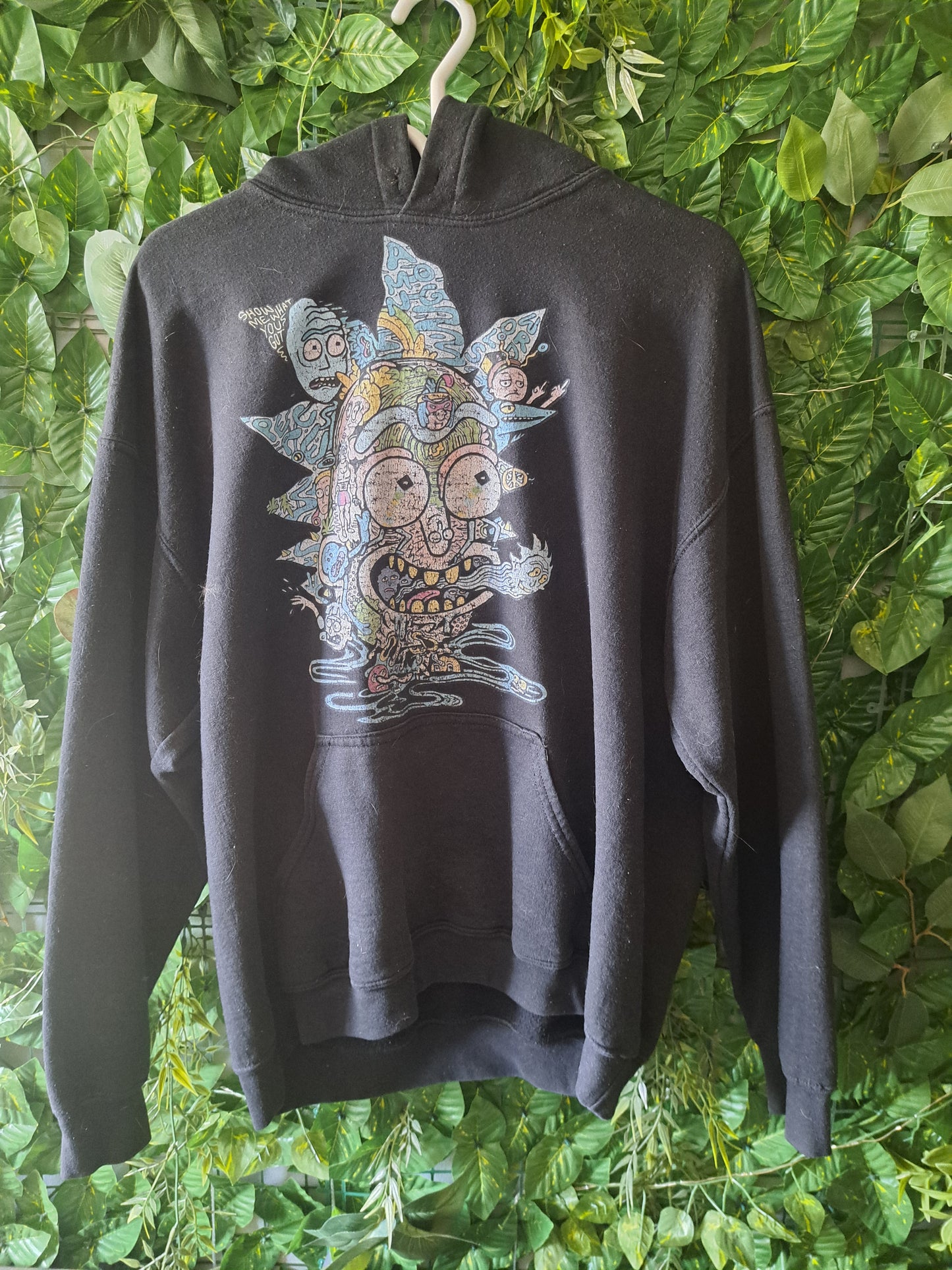 Hoodie noir Rick and Morty usé
